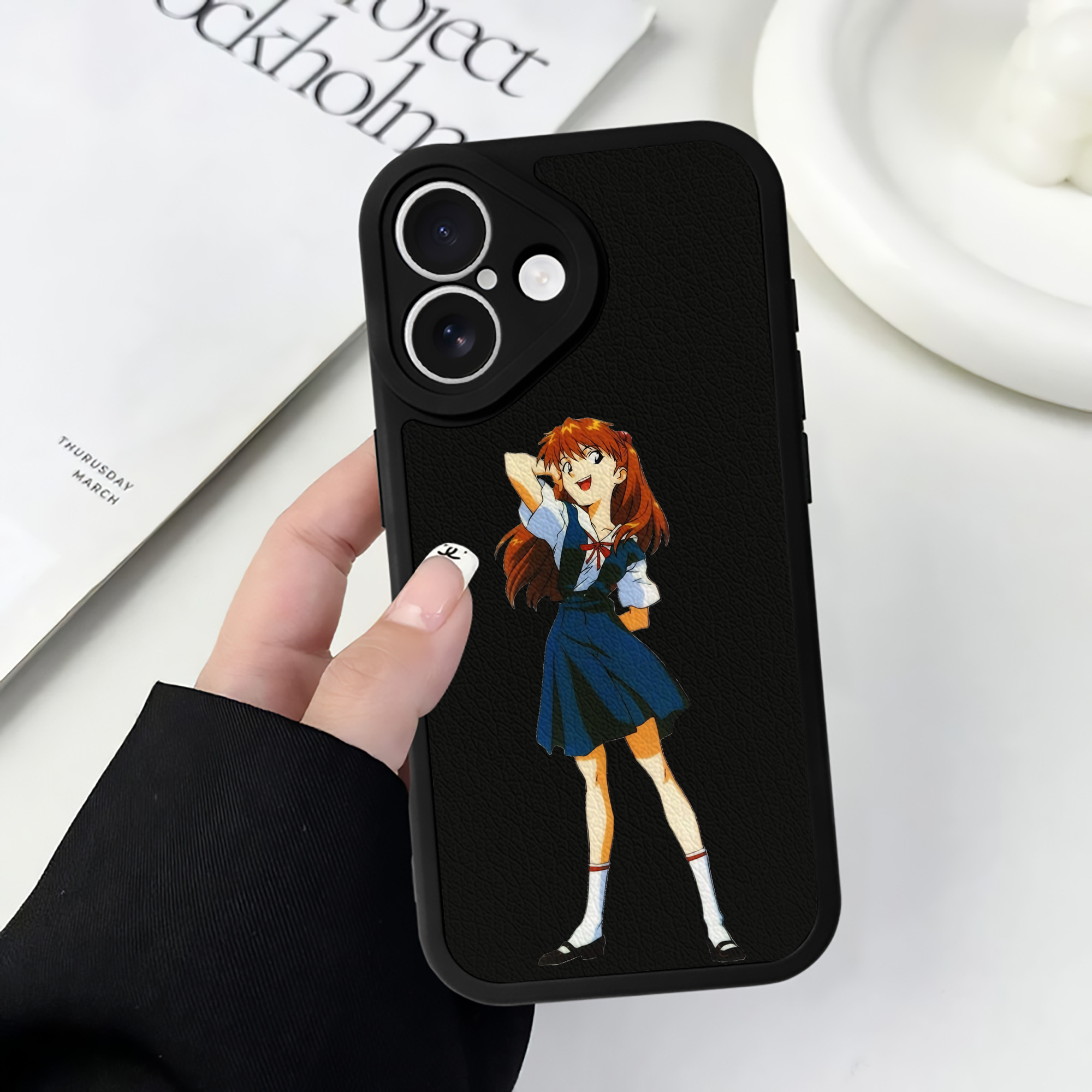 （画像用） EVA 新世紀エヴァンゲリオン 【iPhone 16シリーズ対応】シリコンスマホケース（レザー調） 材質：シリコン